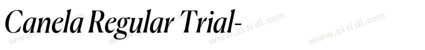 Canela Regular Trial字体转换